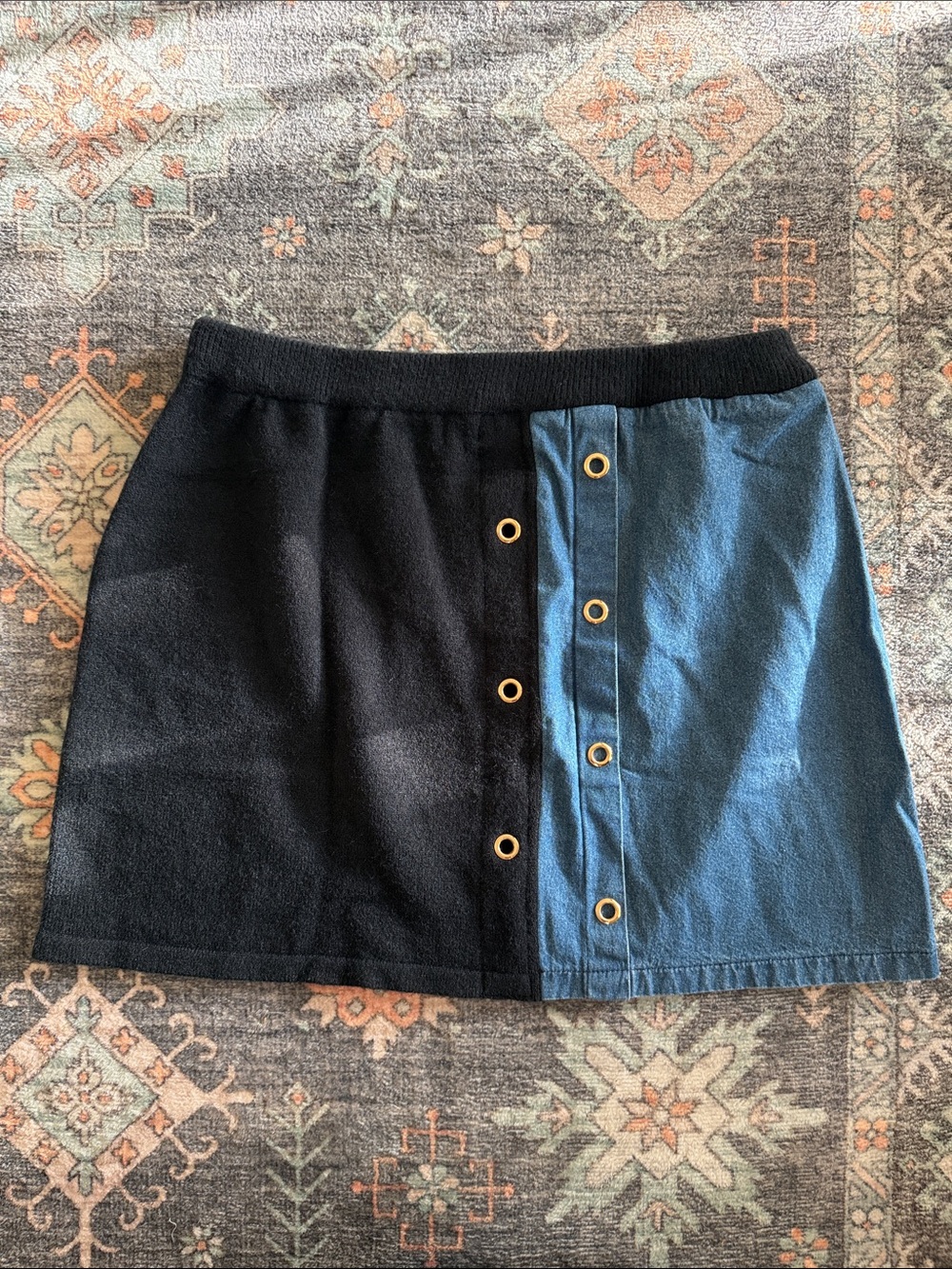 NWT Micas Sweater Denim Skirt Size XL